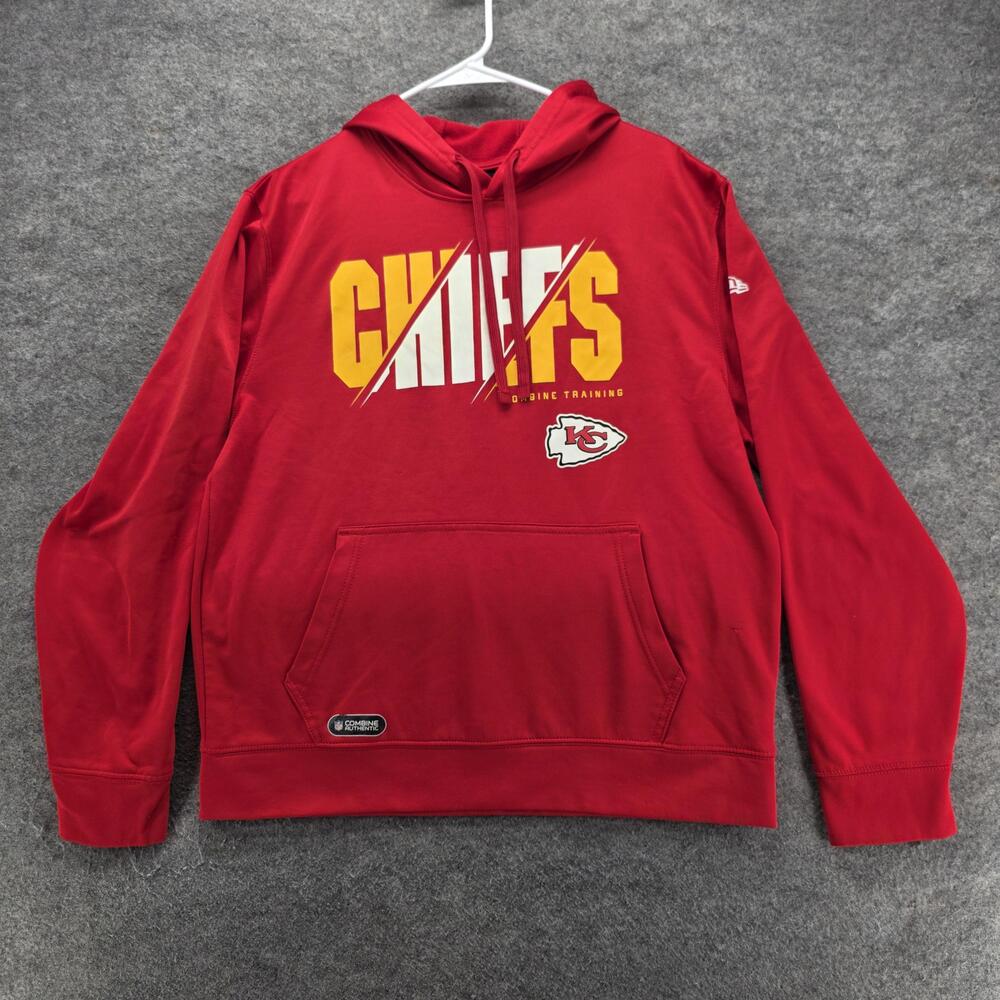 Kansas City Chiefs Sweatshirt Mens L Red NFL Football New Era Team Apparel
